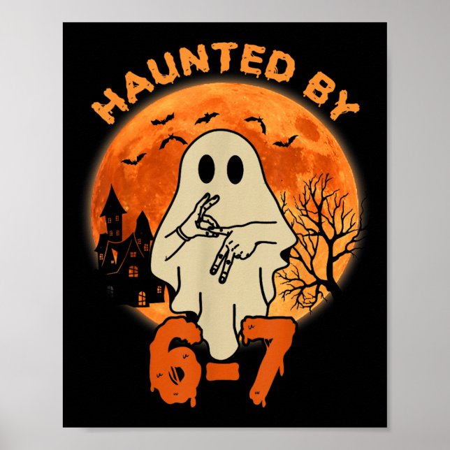 Affiche Haunted Halloween Skeleton Haunted Six Seven Numbe (Devant)