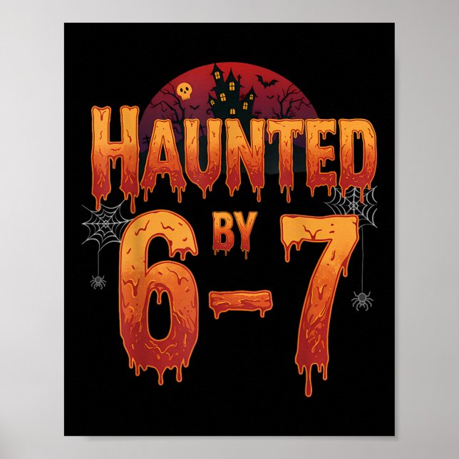 Affiche Haunted Halloween Skeleton Haunted Six Seven Numbe (Devant)