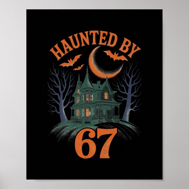 Affiche Haunted Halloween Skeleton Haunted Six Seven Numbe (Devant)