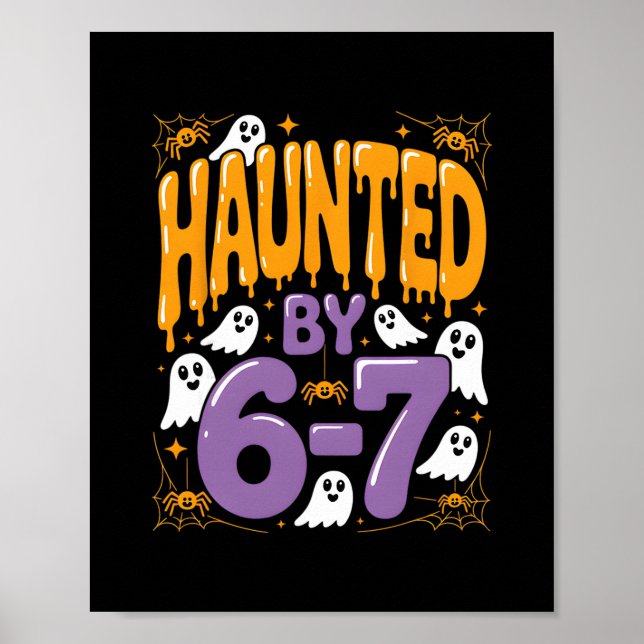 Affiche Haunted Halloween Skeleton Haunted Six Seven Numbe (Devant)