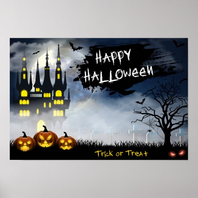 Affiche Haunted House Halloween (Devant)