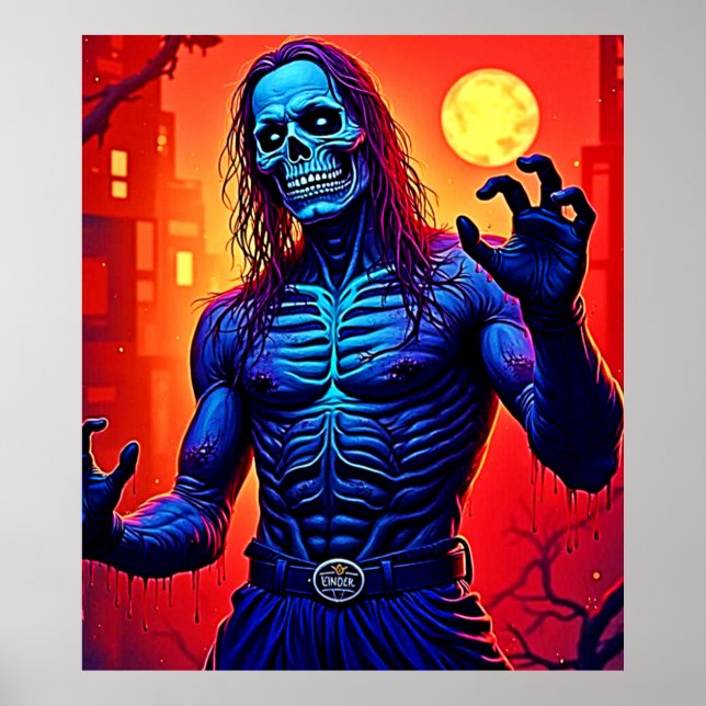 Affiche Haunting Zombie Demon Dans Le Design De La Ville (Devant)