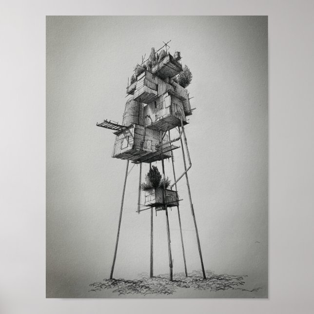 Affiche Hausse des perspectives d'avenir incertaines (Devant)