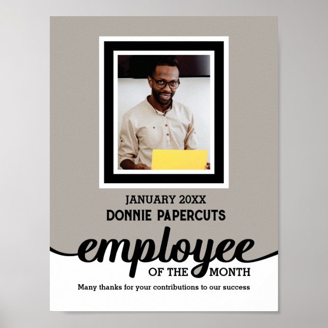 Affiche Haut artiste employé de l'affiche de prix du mois (Devant)