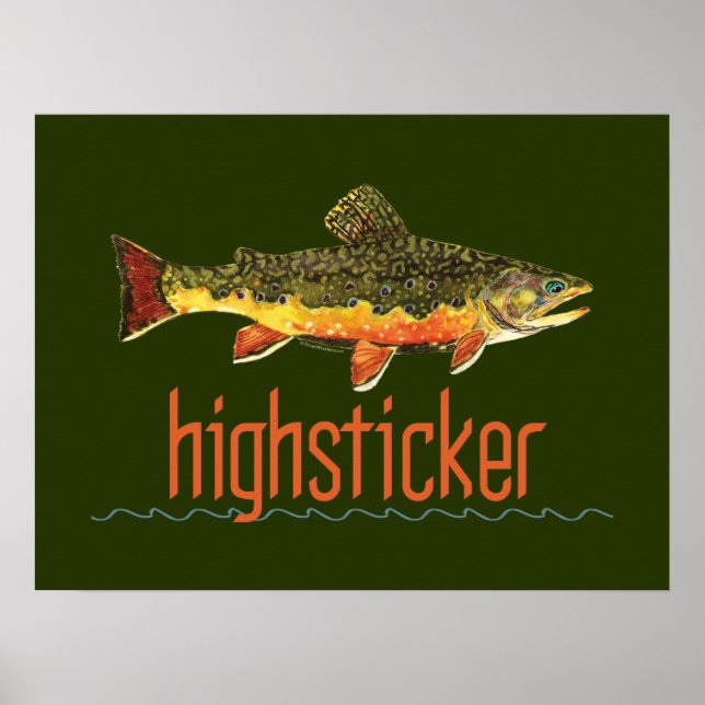 Affiche Haut-autocollant de pêche (Devant)