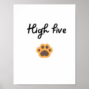 Affiche HAUT CINQ Paw Wall art
