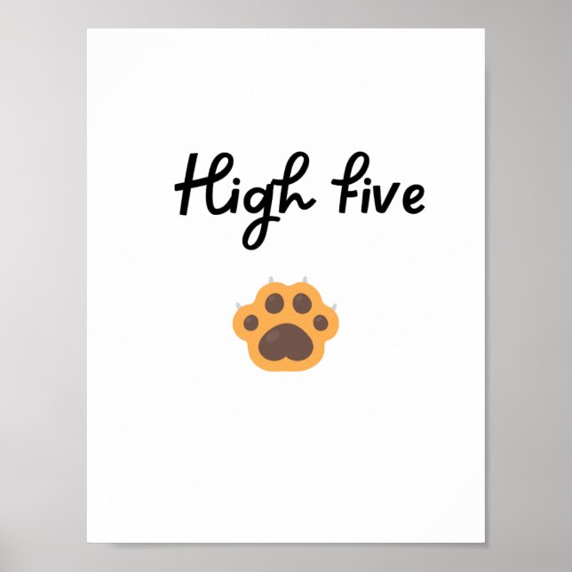 Affiche HAUT CINQ Paw Wall art (Devant)