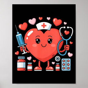 Affiche Haut de blouse de infirmière drôle de la Saint-Val