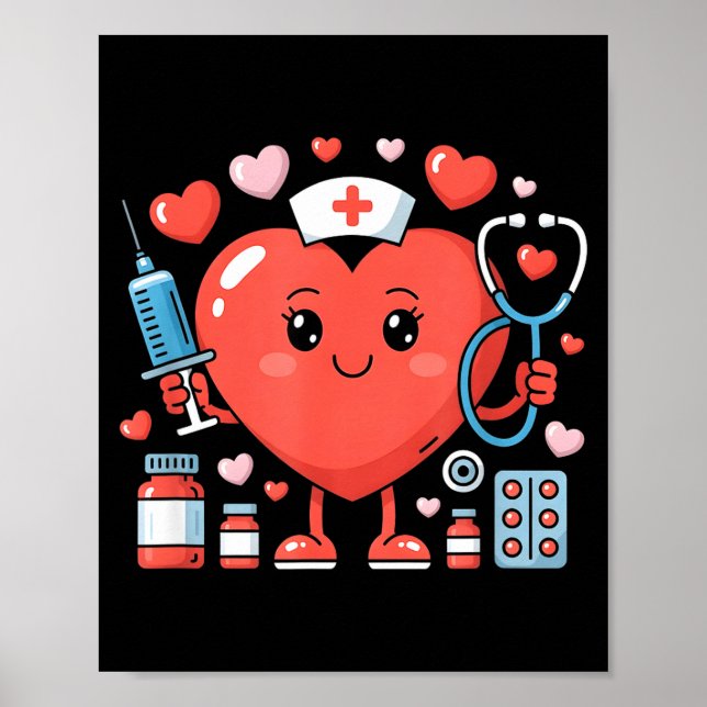 Affiche Haut de blouse de infirmière drôle de la Saint-Val (Devant)
