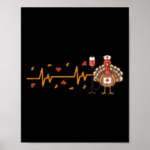 Affiche Haut de blouse de Thanksgiving Infirmière Battemen