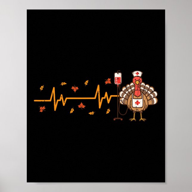 Affiche Haut de blouse de Thanksgiving Infirmière Battemen (Devant)