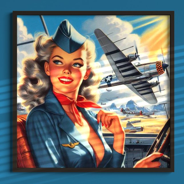 Affiche Haut de la pince de l'aviation vintage (Créateur téléchargé)