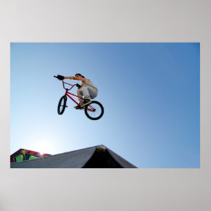 Affiche Haut de la table de départ du vélo BMX
