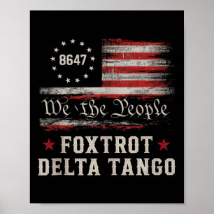 Affiche Haut de tank 8647 Foxtrots Deltas Tangos drapeau a