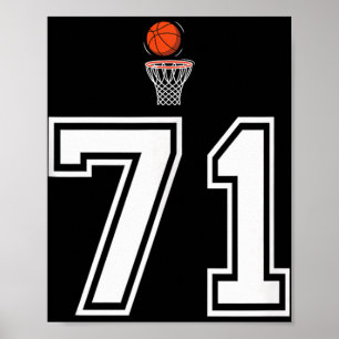 Affiche Haut de tank blanc vintage style basket-ball numér