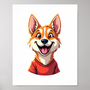 Affiche Haut de tank Happy Australian Cattle Dog