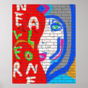 Affiche Haute Prêtesse n'aime jamais seul Aimer Graffiti é