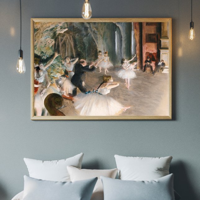 Affiche Haute Résolution Edgar 'La répétition sur scène 18 ("Unveiling the Drama: High-Resolution Exploration of Edgar Degas's 'The Rehearsal Onstage'")