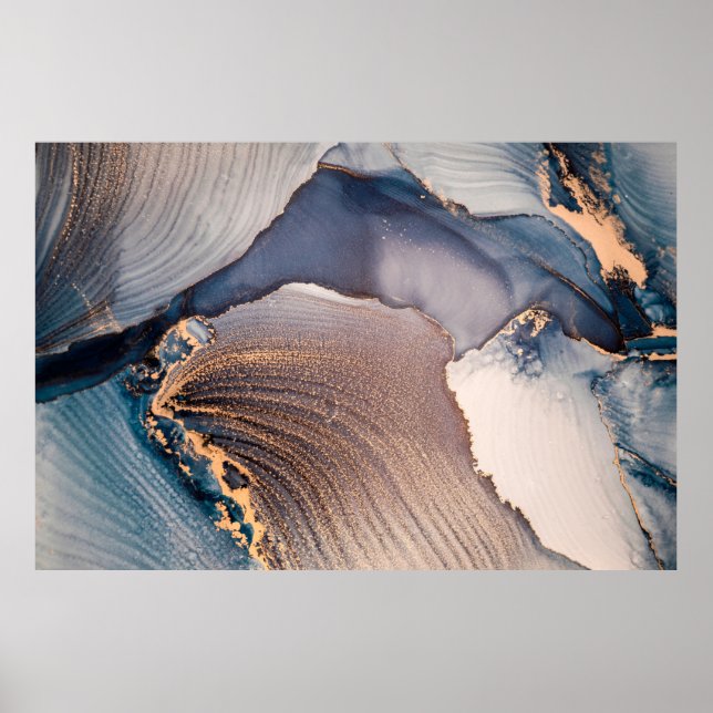 Affiche Haute résolution. Peinture abstraite de luxe (Devant)