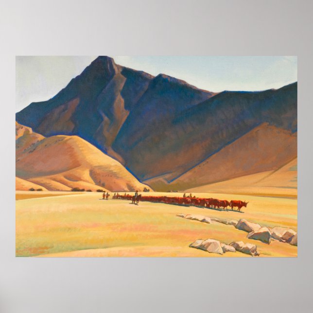 Affiche Hautes collines de Tehachapi, 1936 par Maynard Dix (Devant)