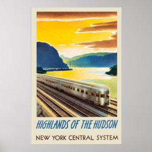 Affiche Hautes terres de l'Hudson Réseau Central de New Yo