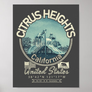 AFFICHE HAUTEUR DE CITRUS SACRAMENTO CALIFORNIE