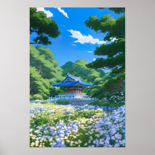 Affiche Hauteur de fleurs blanches