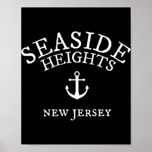 Affiche Hauteurs de bord de mer Nj Chemise, ville maritime