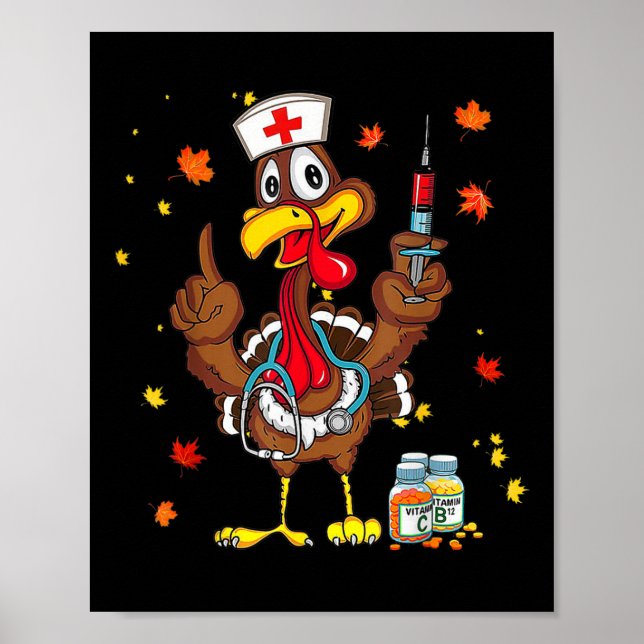 Affiche Hauts de frottement de Thanksgiving Femmes Dinde F (Devant)