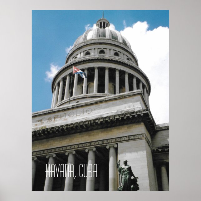 Affiche Havana Capitol Building Cuba Souvenir (Devant)