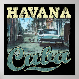 Affiche Havana Cuba Graffiti Street Art - Love Habana
