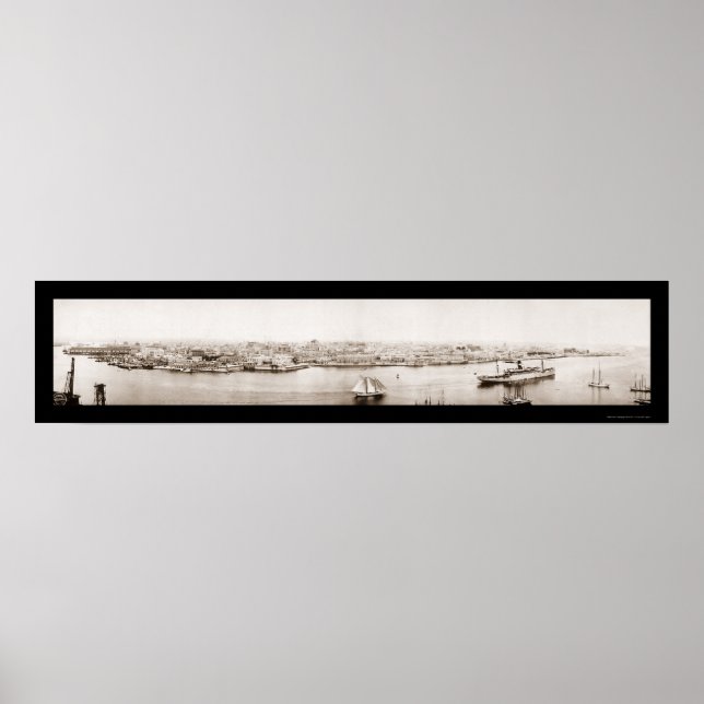 Affiche Havana Cuba Waterfront Photo 1920 (Devant)