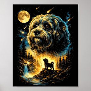 Affiche Havanais hurle à la lune vintage 90s drôle de chie