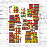 Affiche Havane Cuba<br><div class="desc">Art urbain contemporain basé sur La Havane, Cuba. Couleurs vives et détails amusants. Art original de Nic Squirrell.</div>