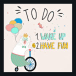 Affiche Have fun !!!<br><div class="desc">Cude bear with bicycle & balloons for kids and grown ups</div>