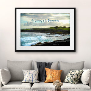 Affiche Hawaii Black Sand Beach Voyage Destination