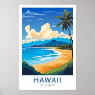 Affiche Hawaii États-Unis Imprimer voyage