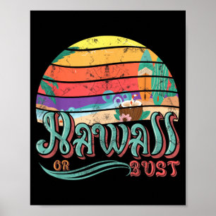 Affiche Hawaii Hawaïen Ou Rien Vacances D'été En Famille