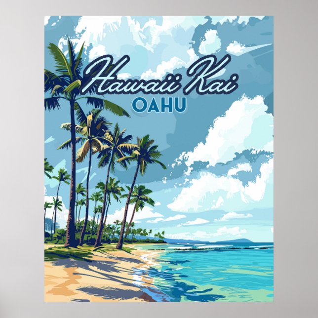 Affiche Hawaii Kai Honolulu Oahu Hawaii Retro (Devant)
