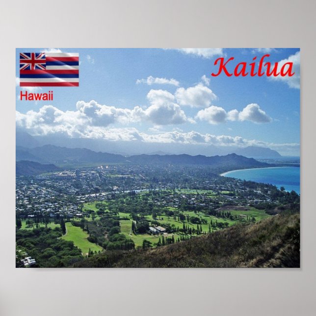 Affiche Hawaii - Kailua - (Devant)