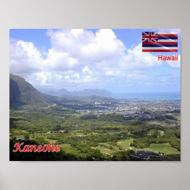 Affiche Hawaii - Kaneohe - (Devant)