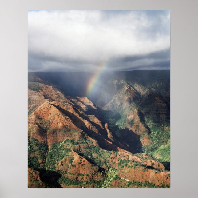 Affiche Hawaii, Kauai, parc d'État de Waimea Canyon (Devant)