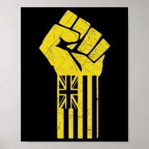 Affiche Hawaii Résiste D'Abord À Défendre Kanaka Maoli Kea