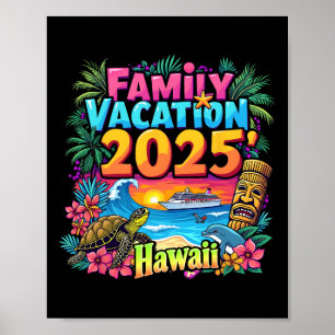 Affiche Hawaii Summer Matching Trip Family Vacation 2025 V