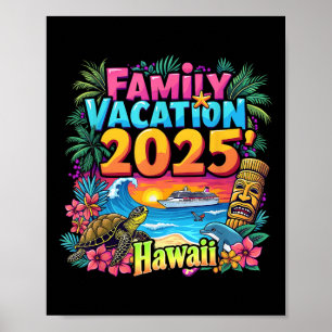 Affiche Hawaii Summer Matching Trip Family Vacation 2025 V
