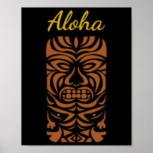 Affiche Hawaii Tiki Polynésienne Big Kahuna Retro Hipster