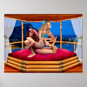 AFFICHE HAWAIIAN FANTASY WRESTLING