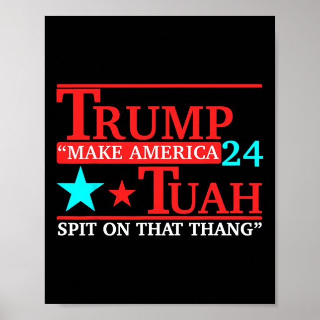 Affiche Hawk Tuah Funny Viral Humour Mème Vidéo Tee Girl 2 (Devant)