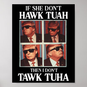 Affiche Hawk Tush 2024 Hawk Tuah Trump Embarring Airport