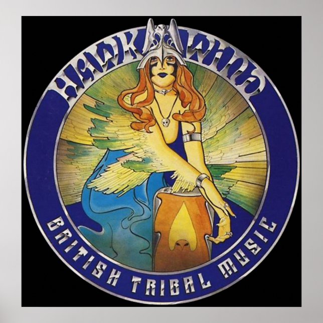 AFFICHE HAWKWIND - MUSIQUE TRIBALE BRITANNIQUE (Devant)